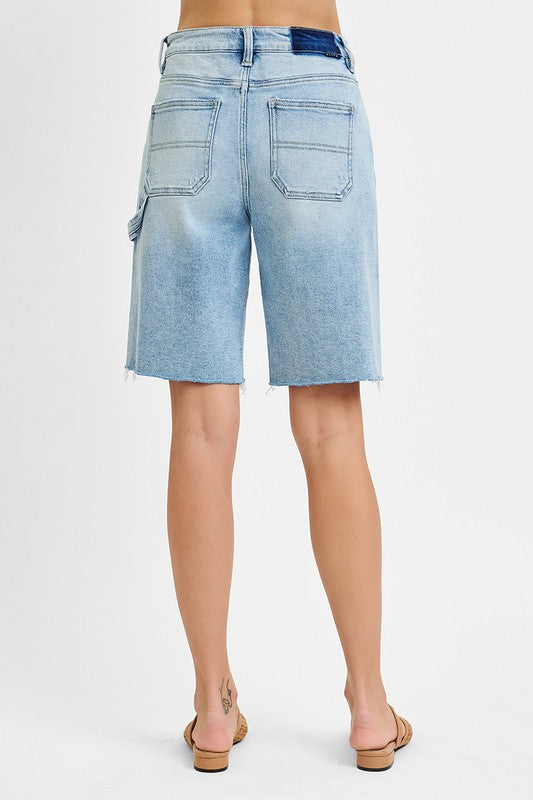 Risen High Rise Bermuda w Side Tab Detail