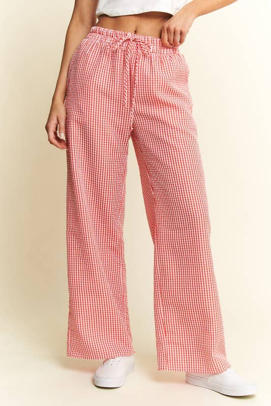 Gingham boxer pants