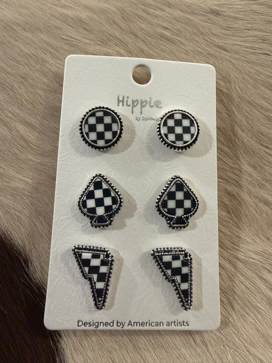 Checks Galore Earring Set
