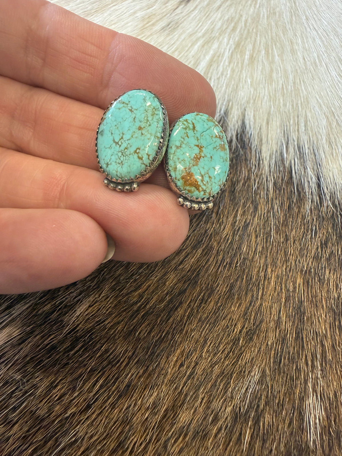 Desert Sky Turquoise Stud Earring