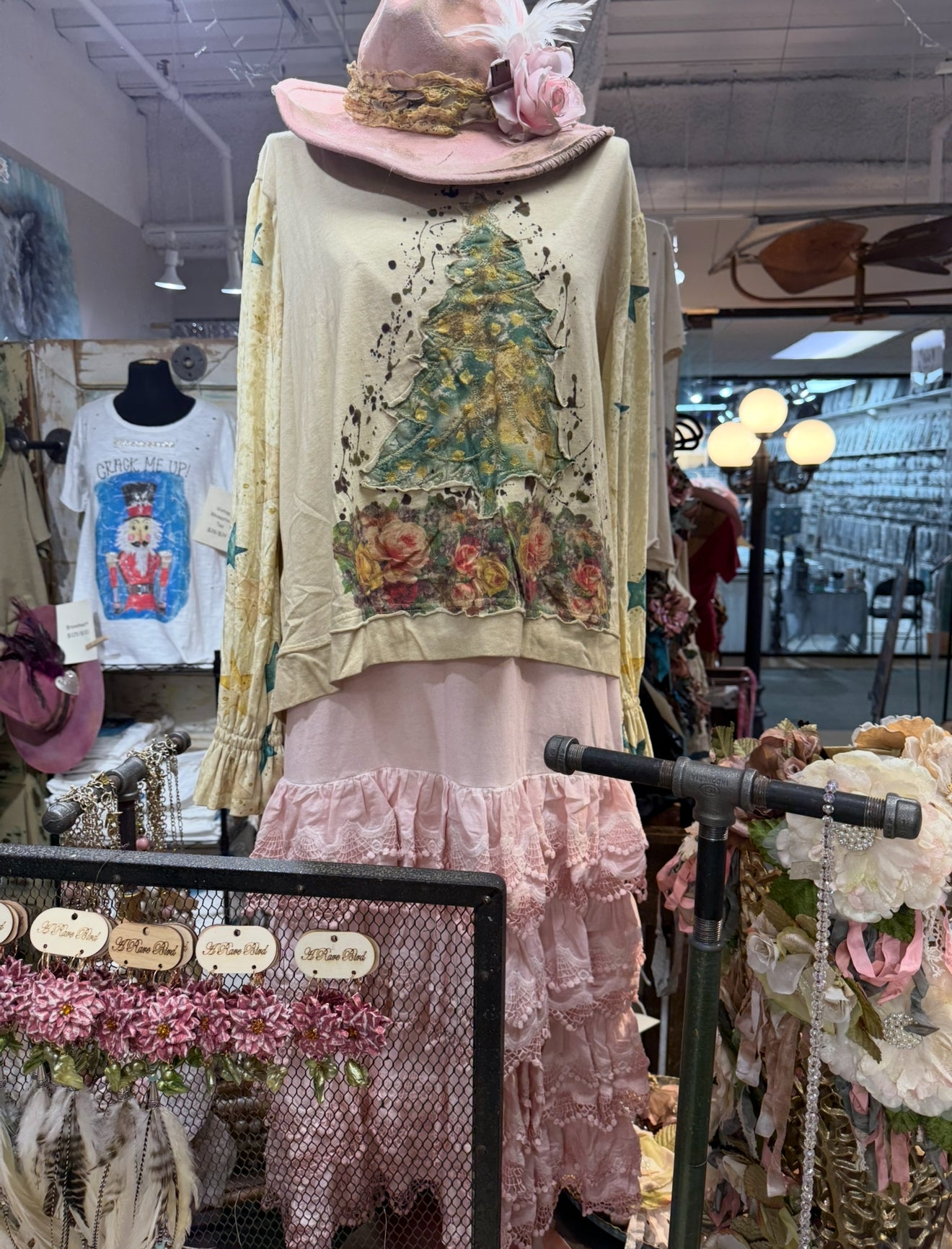 Rosie Pink Christmas Shirt / One Size