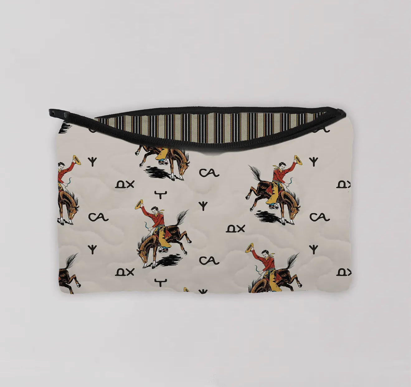 Ida Mae Linen Quilted Makeup Bag