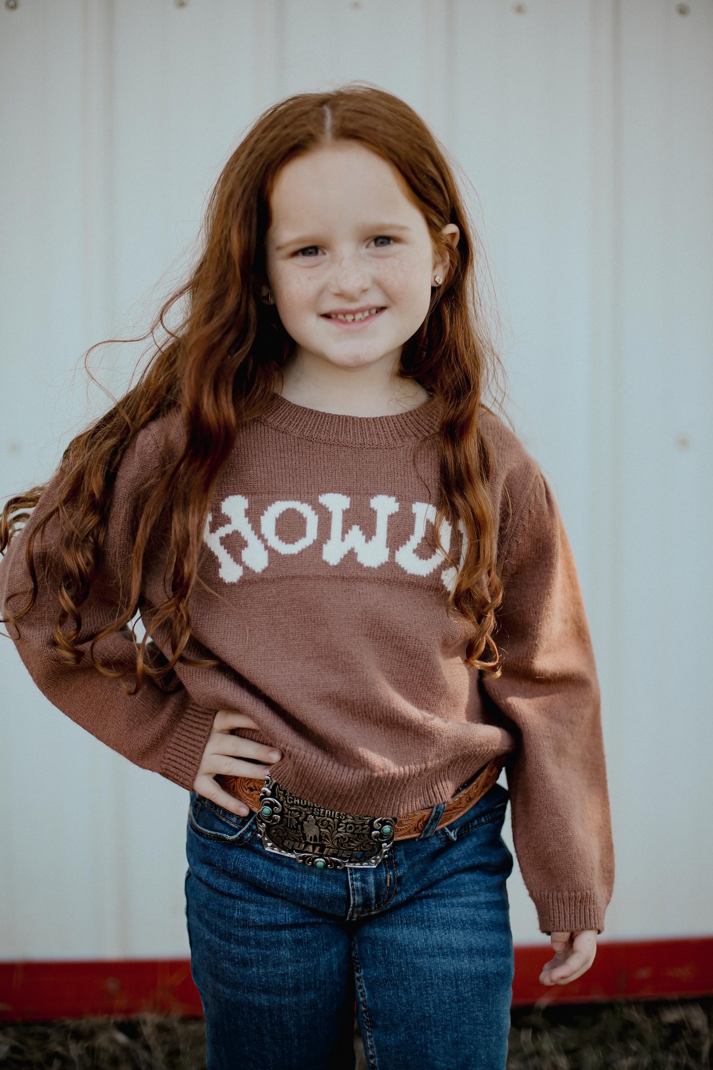 Brown Puff Howdy - Toddler & Youth Sweater