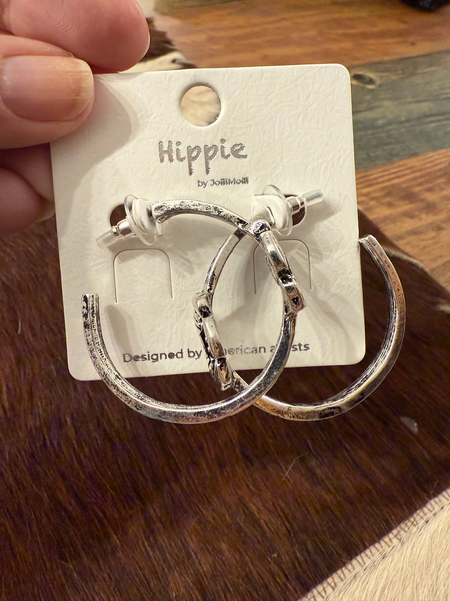 Flower Hoop Earrings