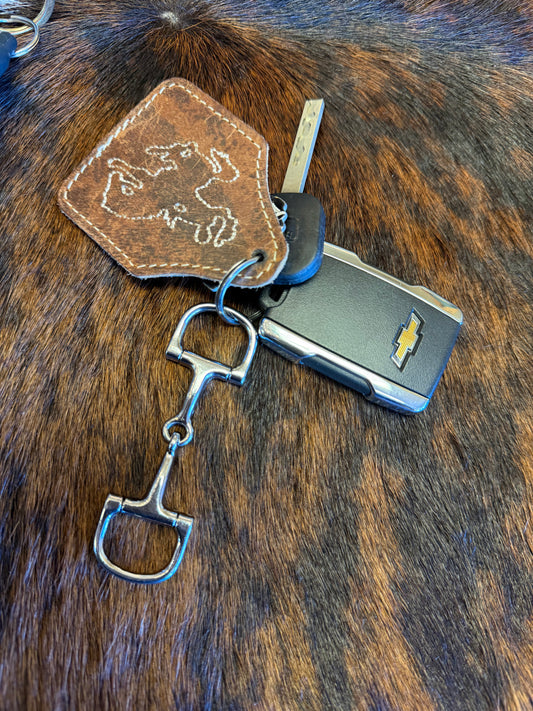 D Ring Snaffle Bit Keychain
