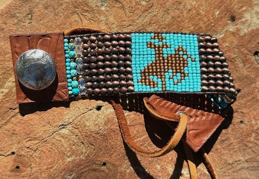 Copper Navajo Pearl Bronc Cuff;
Rhinestone Cowgirl