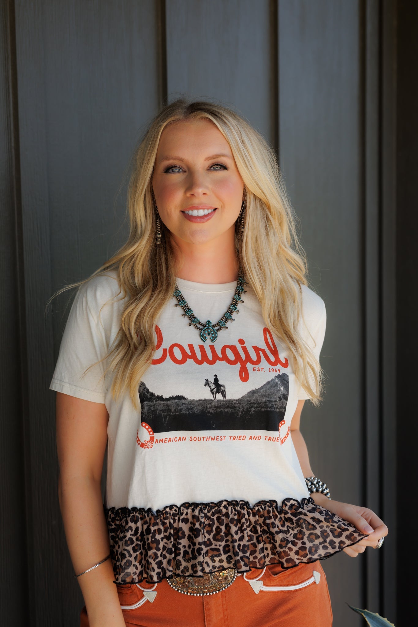Leopard Cowgirl Blouse