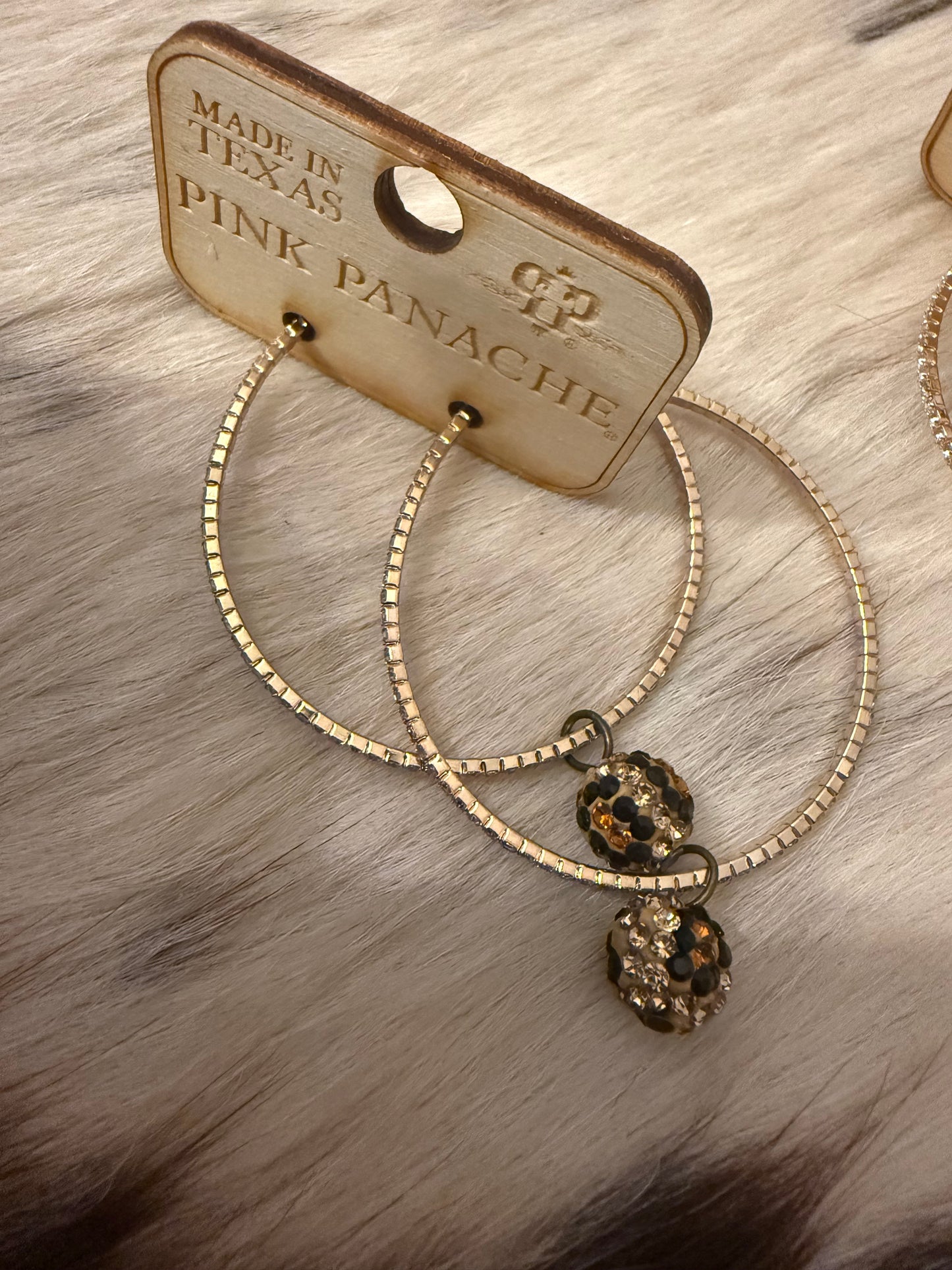 Leopard Bling Earrings