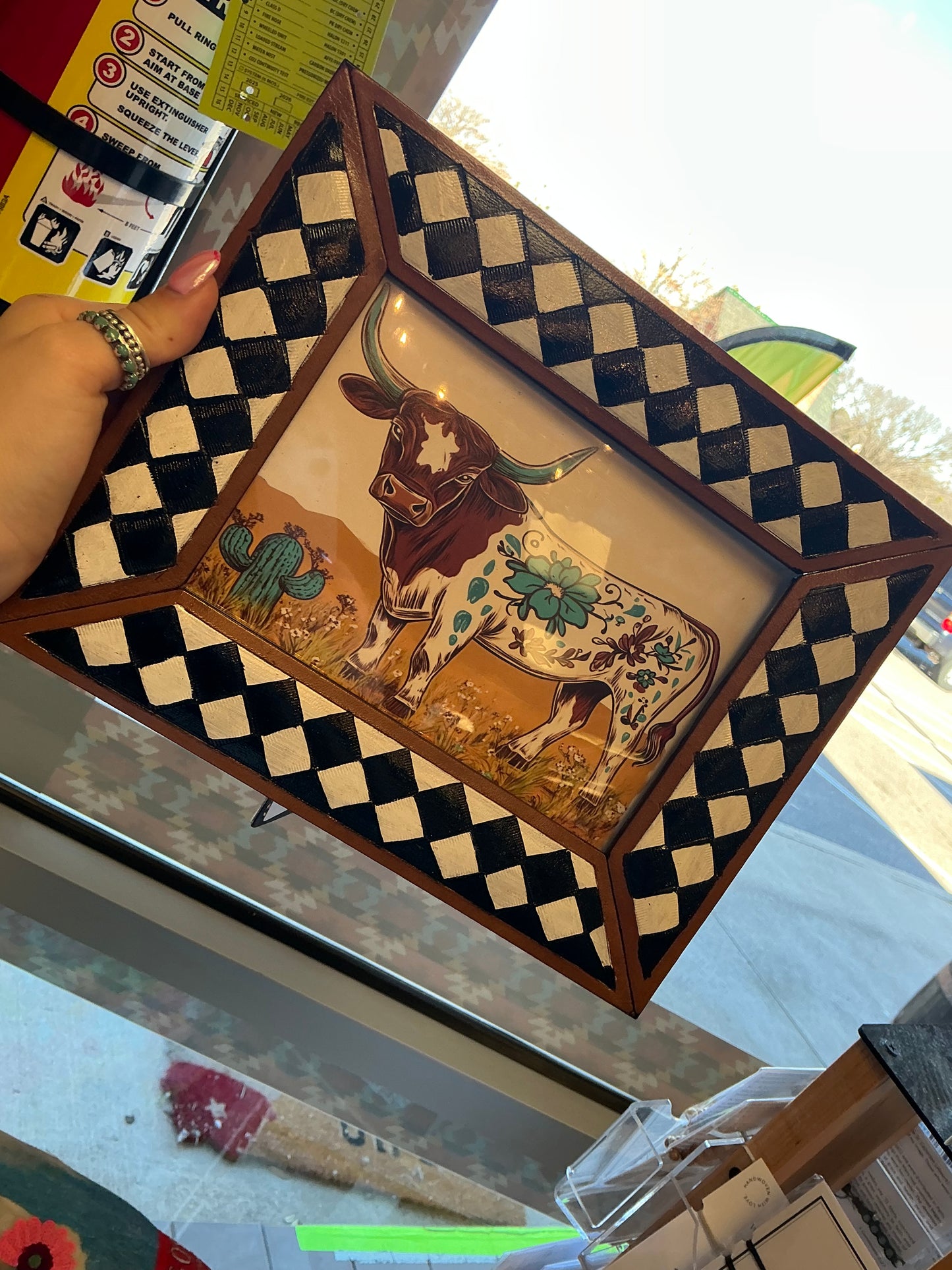 Checkered Leather Picture Frame