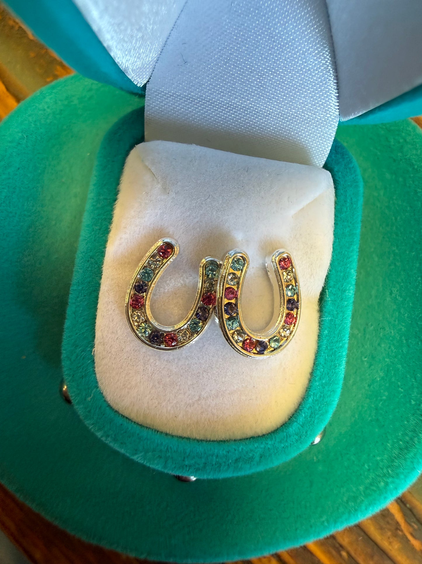 AWST Horseshoe Bedazzled Necklace/Earrings