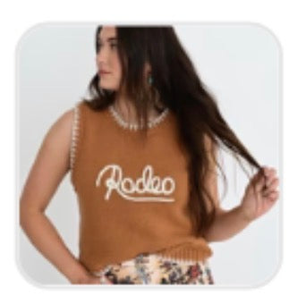 BROWN RODEO PULLOVER SWEATER