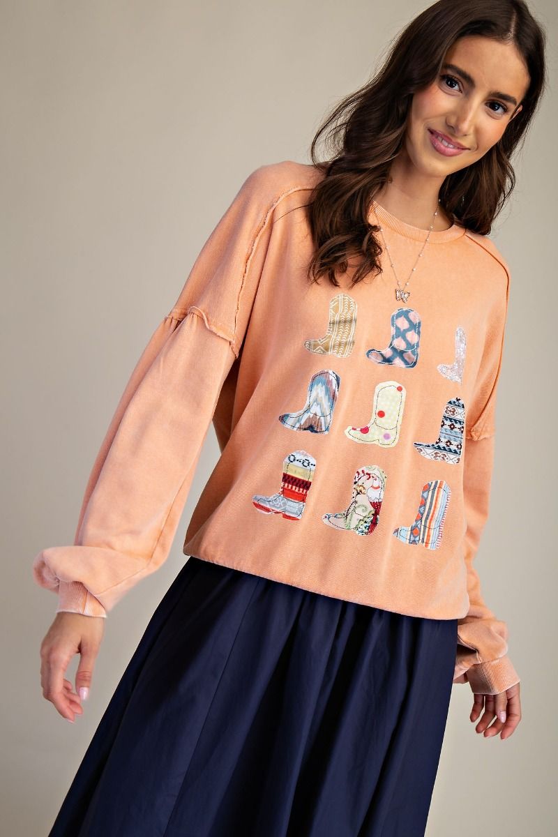 Boot Print Pull Over