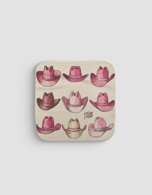 Pink Hats Dishcloth