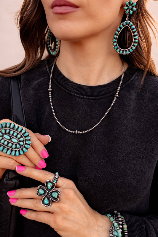 Midnight Saucer Desert Pearl Necklace