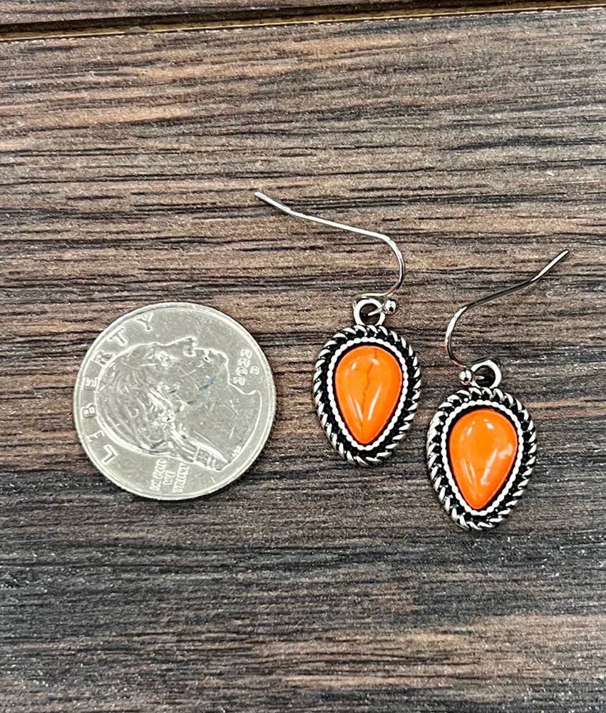 726521-1, 12mm Drop Stone Earrings