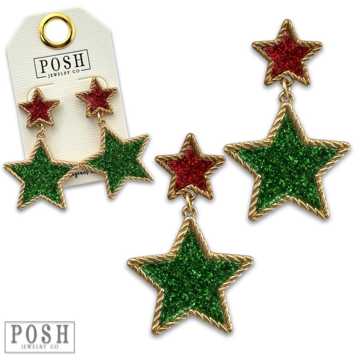 Christmas star earring