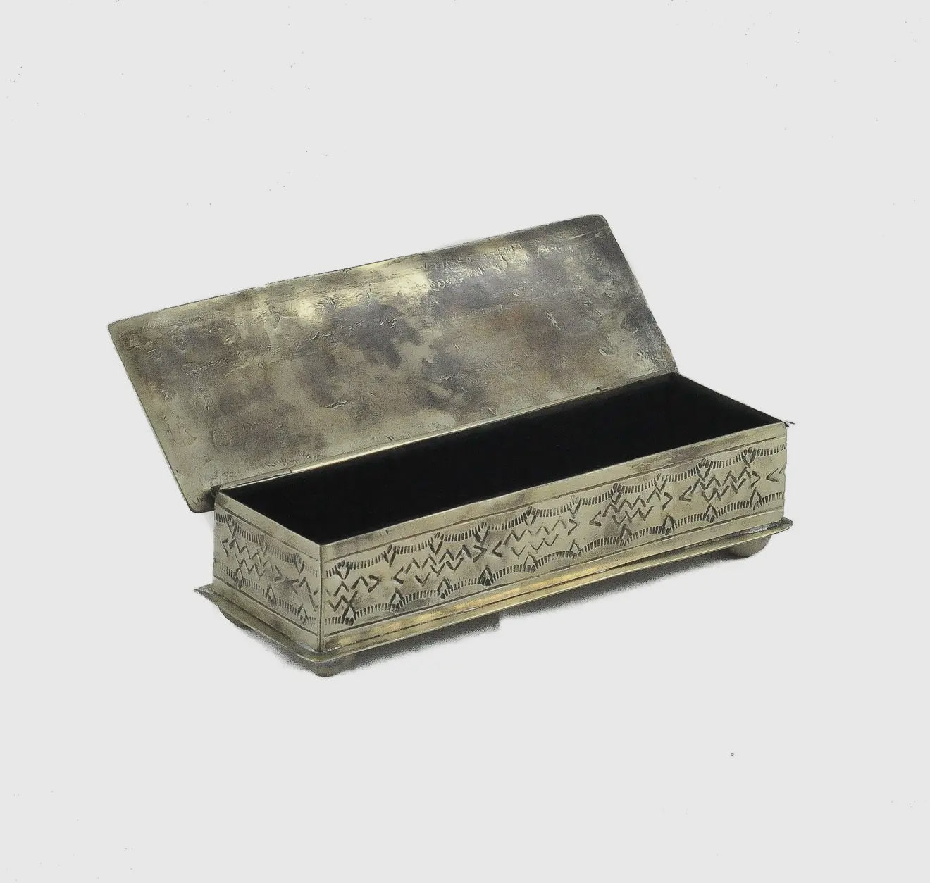 Stamped Eyeglass Box w/ Turquoise