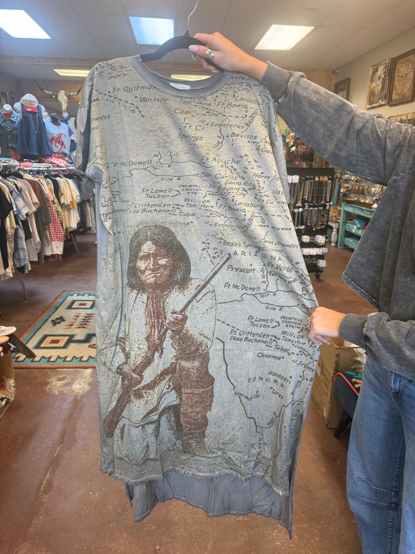 T-Shirt Dress with Map
