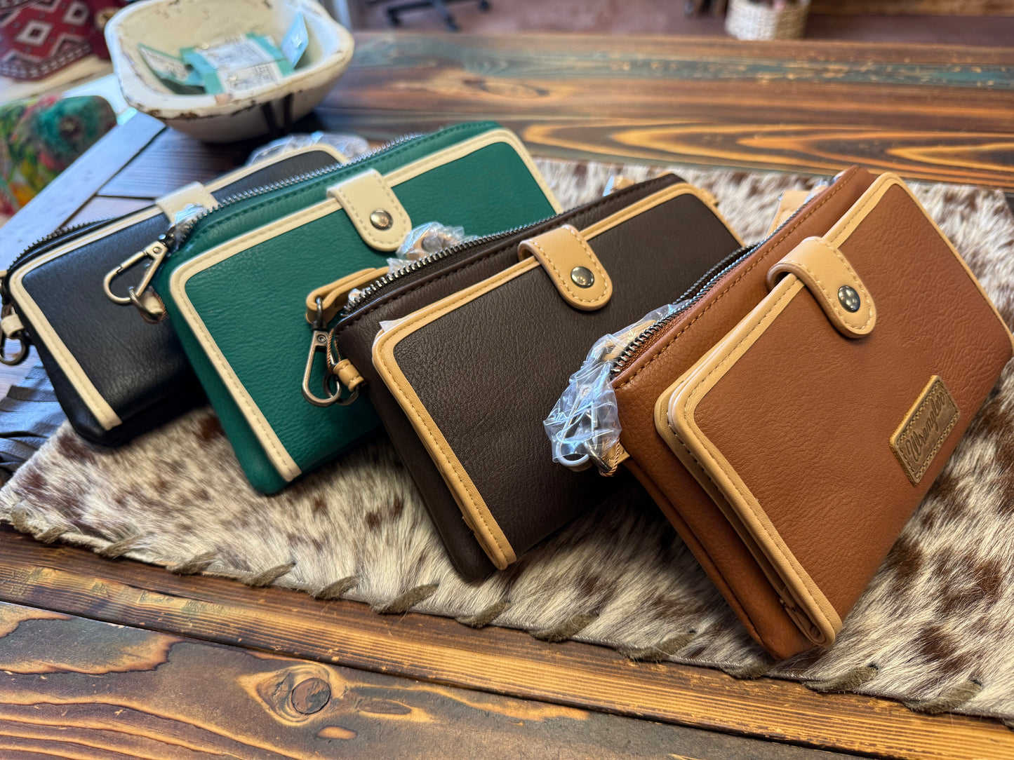 Wrangler Long Live Cowgirls Crossbody Clutch