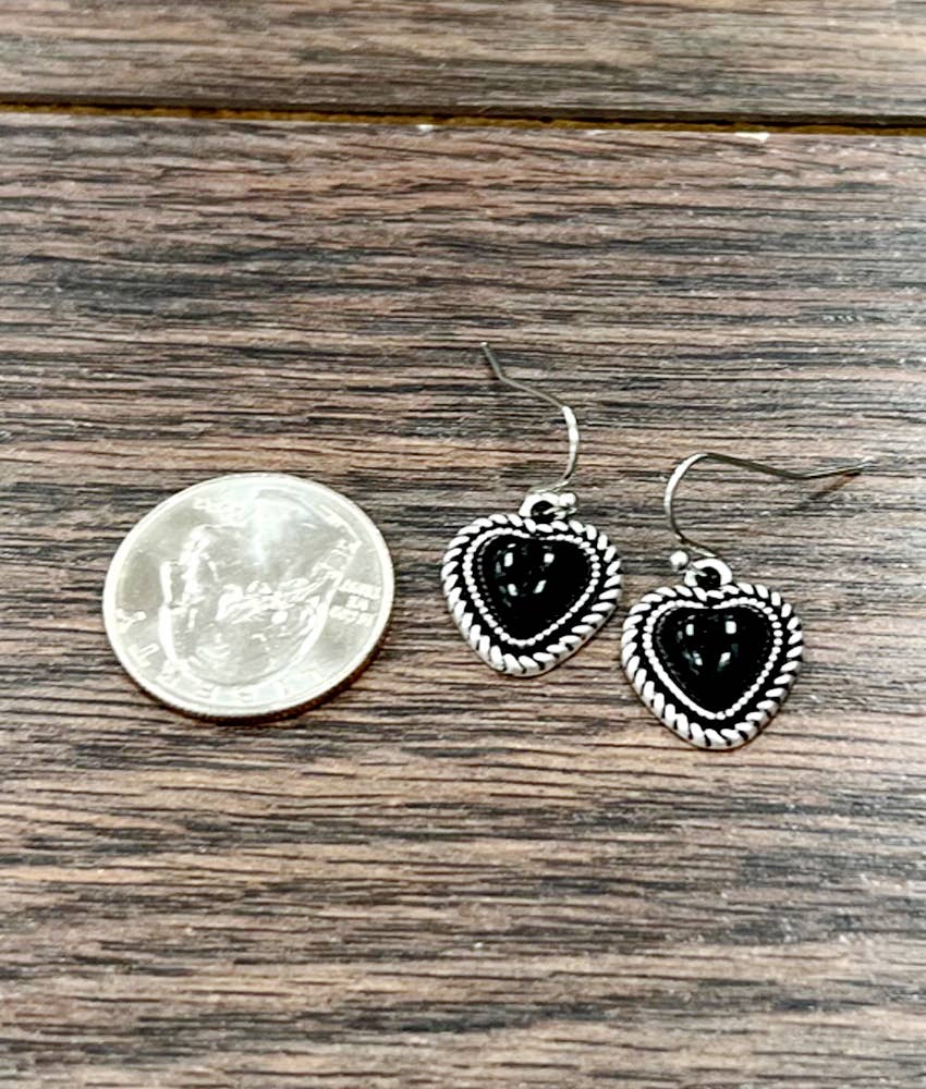723700, 10mm Heart Stone Earrings