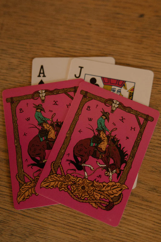PINK OUTLAW PLAYING
CARDS