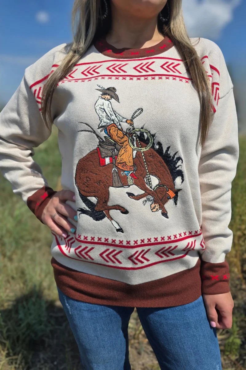 DUST AND SPURS KNIT SWEATER