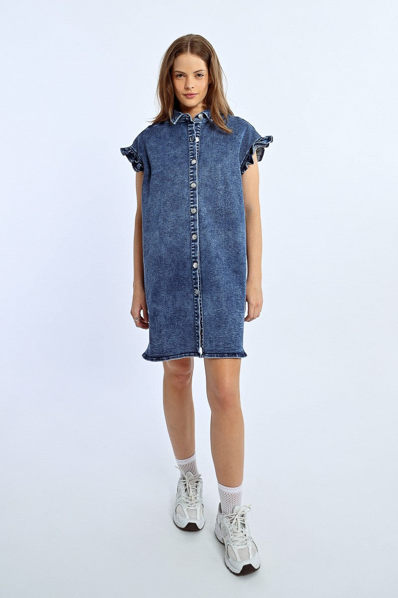 DENIM SHIRT DRESS