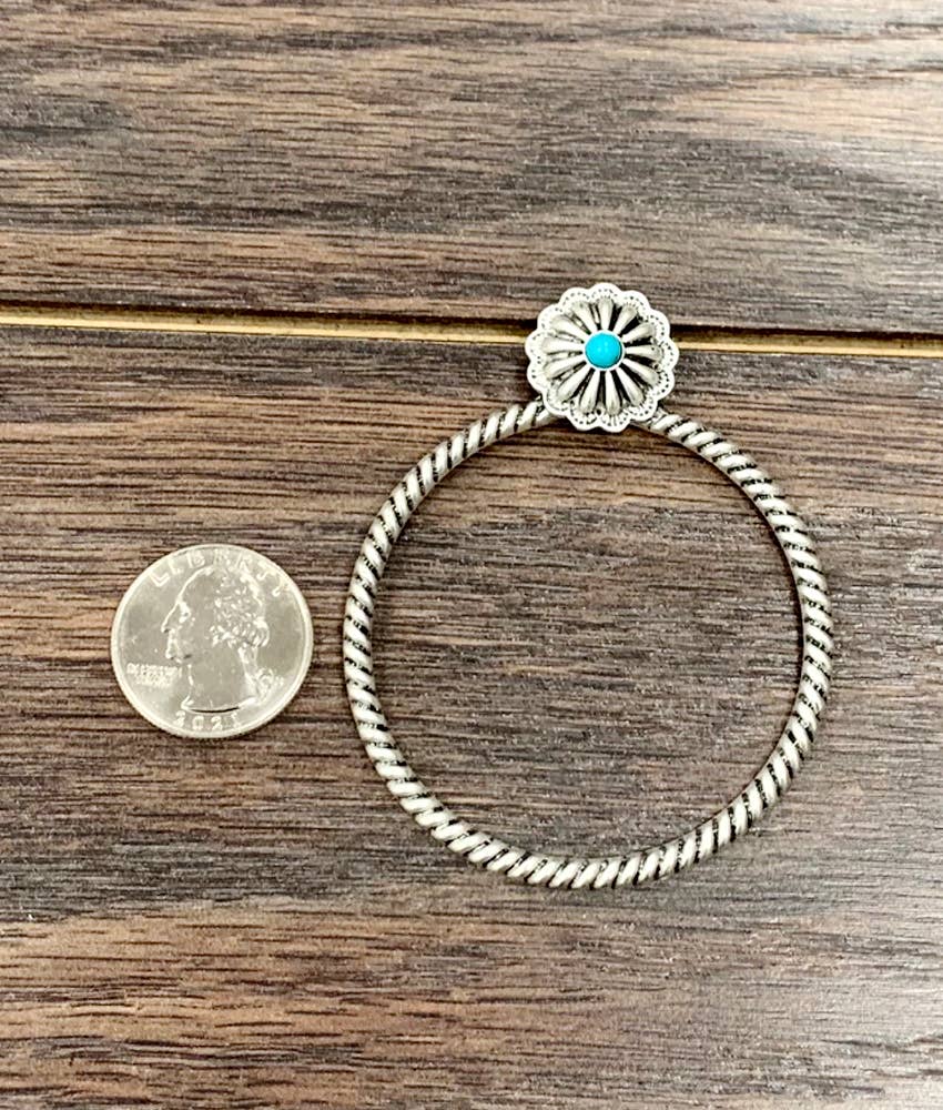 Jackson Concho Hoop Stud Earrings