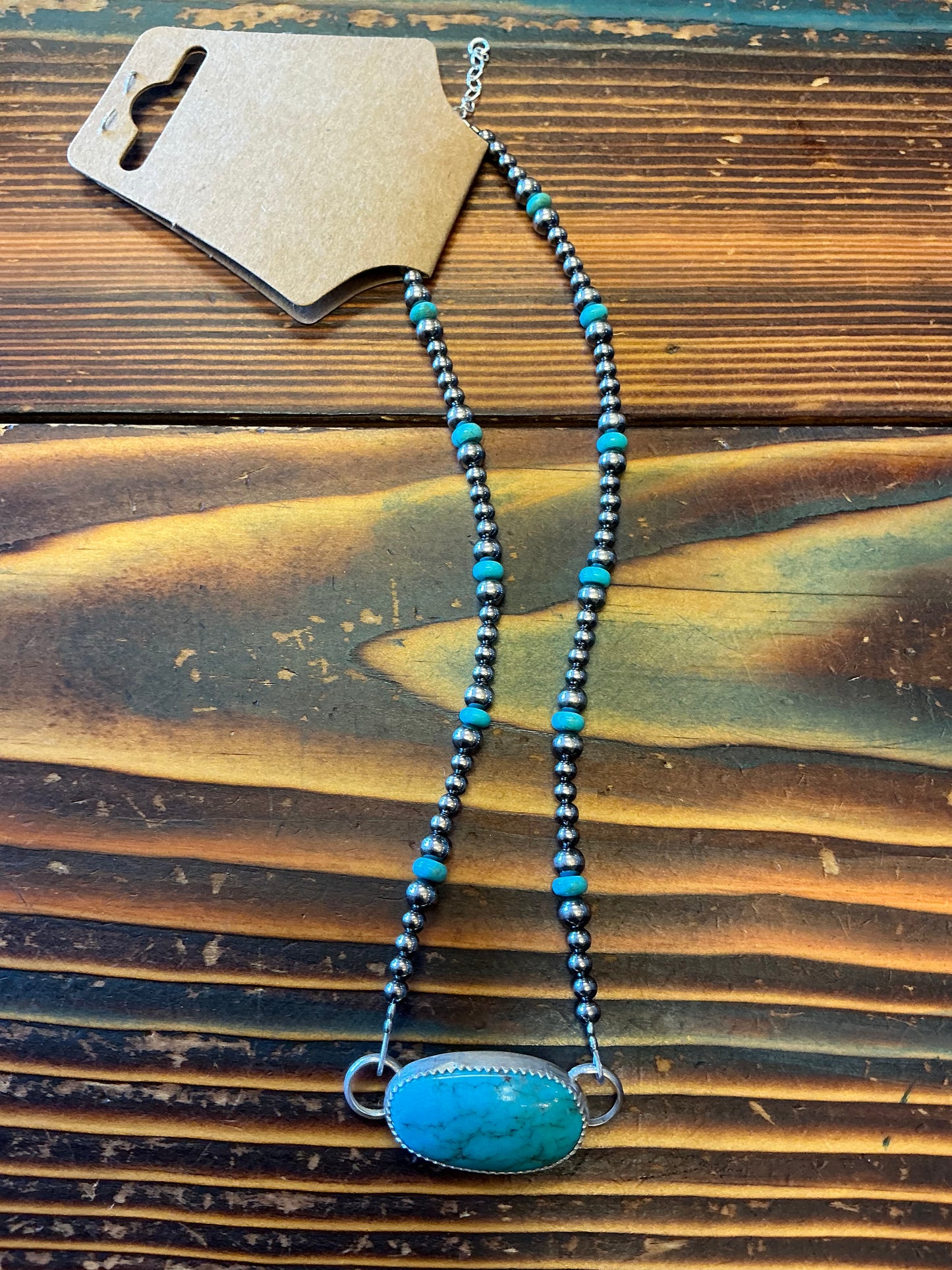 Sterling silver and turquoise choker 13” +  extender #1