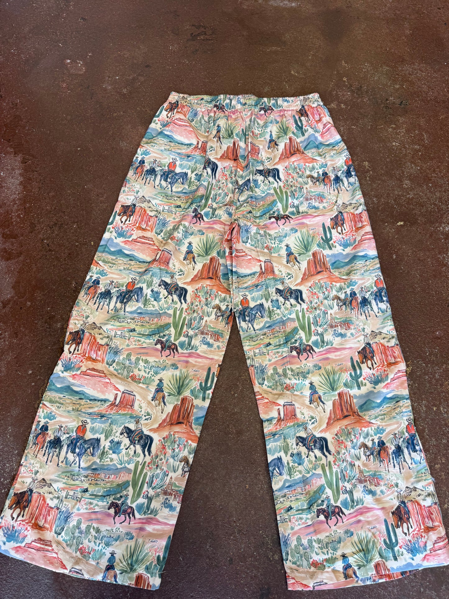 Pink Western Collage Pants