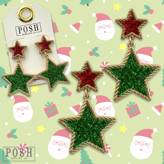 Christmas star earring