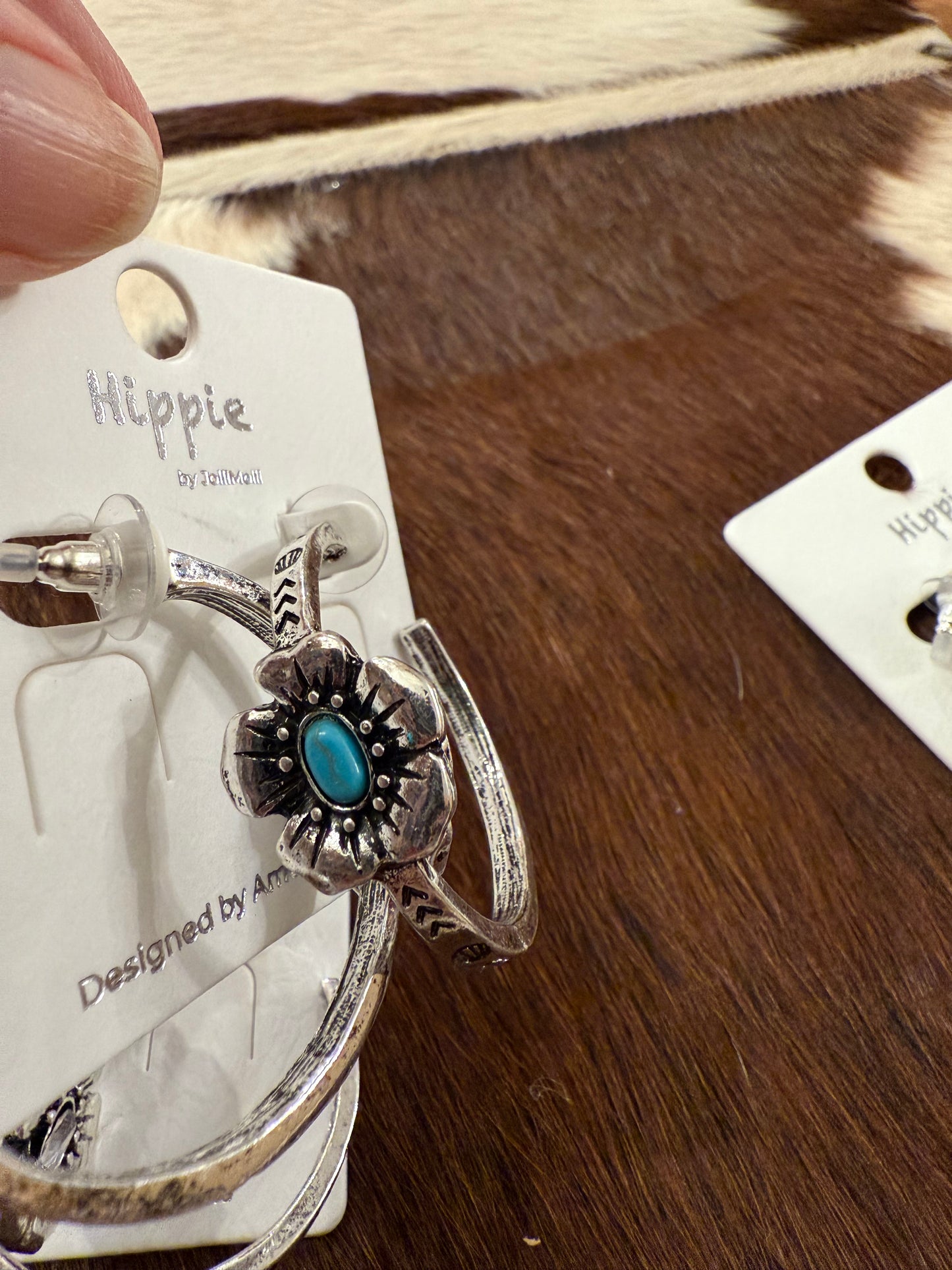 Flower Hoop Earrings