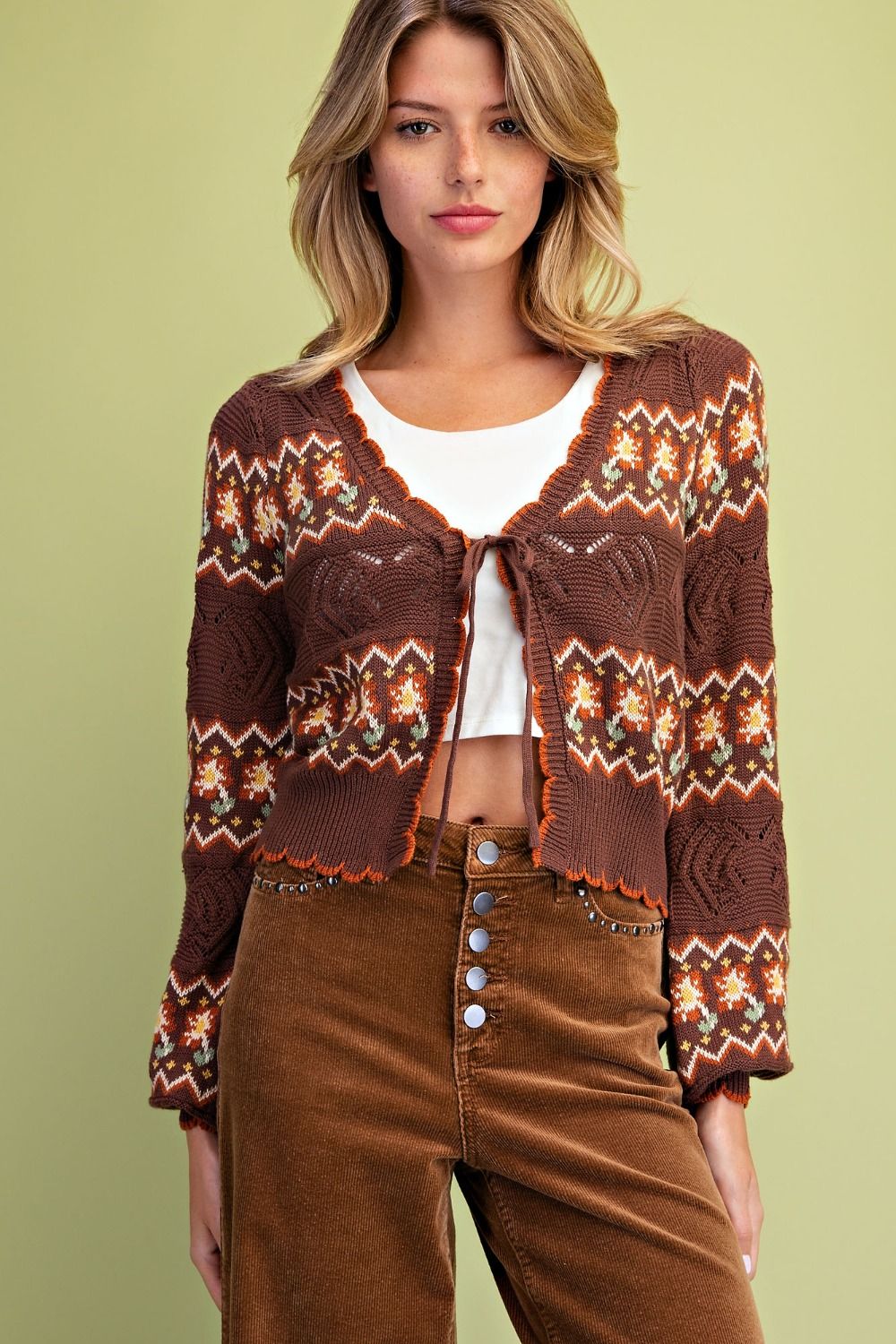 MULTI COLOR THREAD KNIT OPEN SWEATER