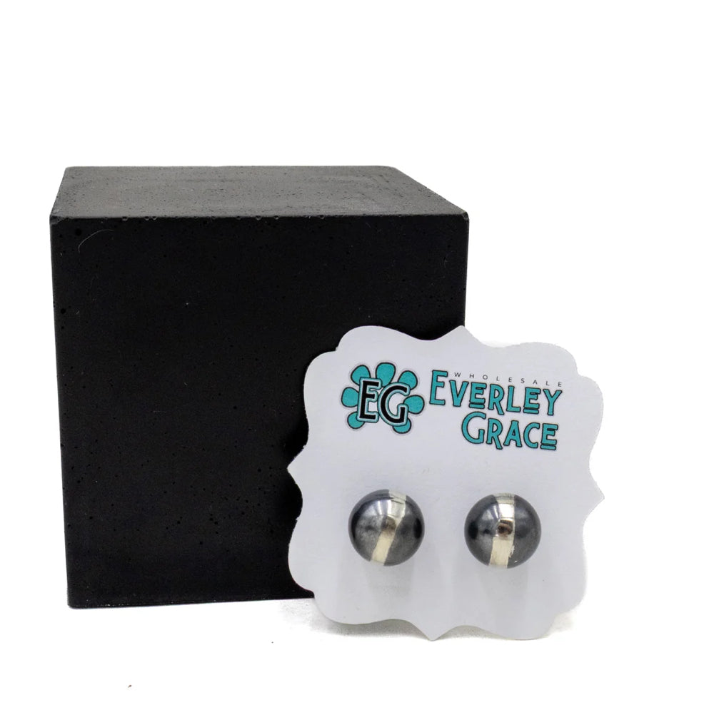 Navajo Pearl Stud Earrings (4mm-14mm)