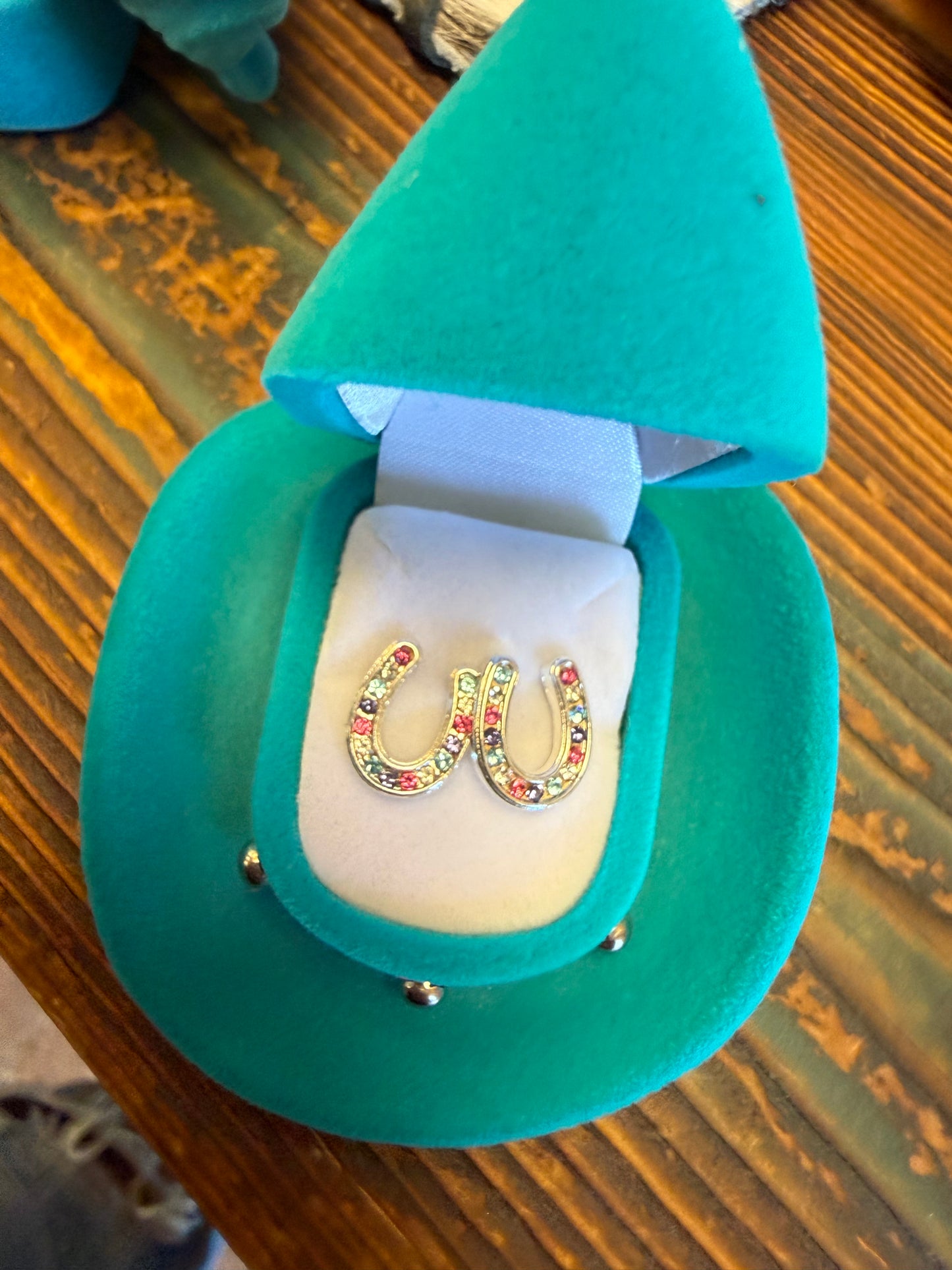 AWST Horseshoe Bedazzled Necklace/Earrings