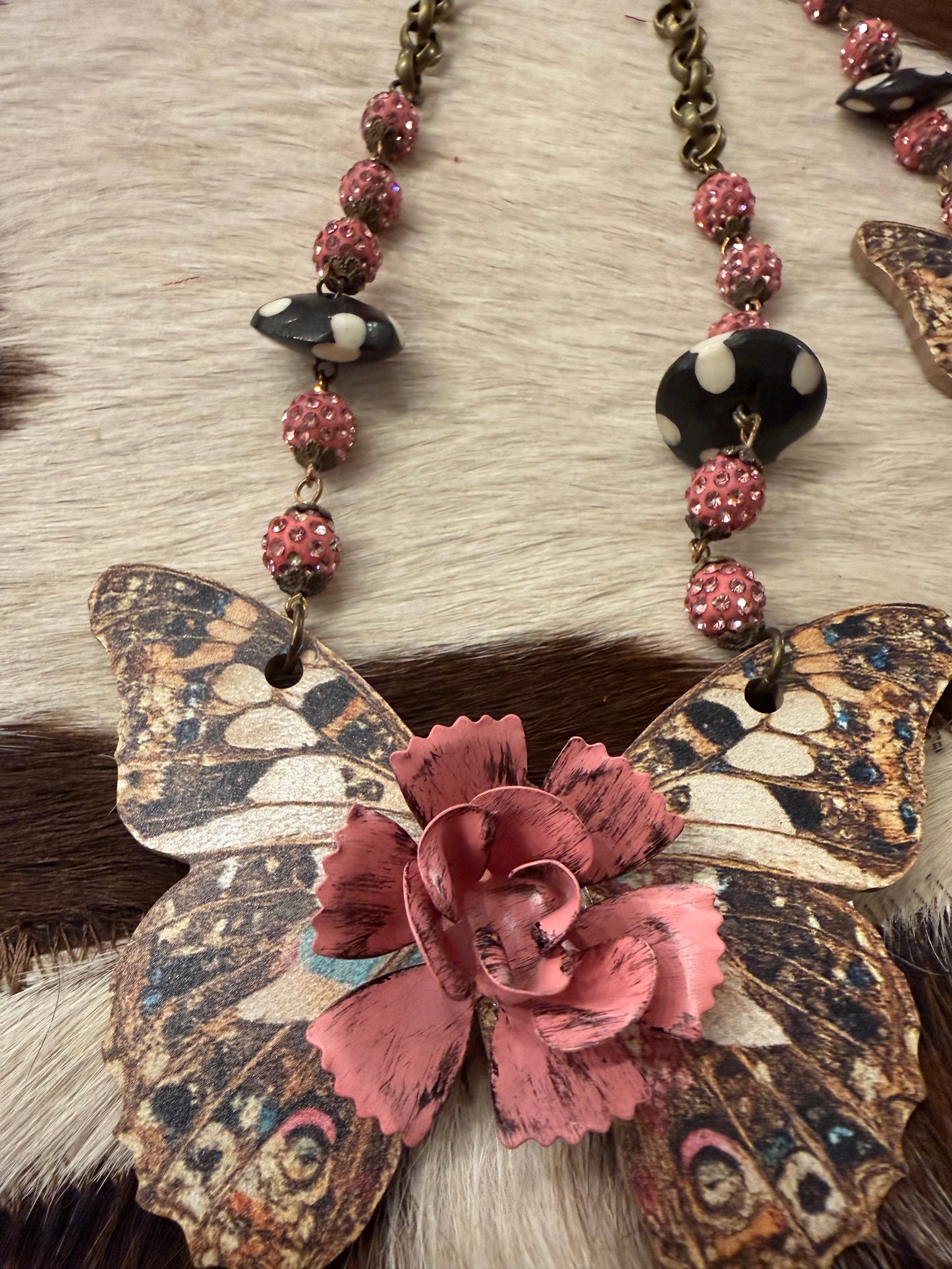 Rosey Butterfly Necklace
