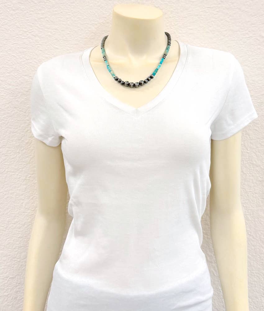 Lewisburg 18" Handmade Navajo Gemstone Necklace