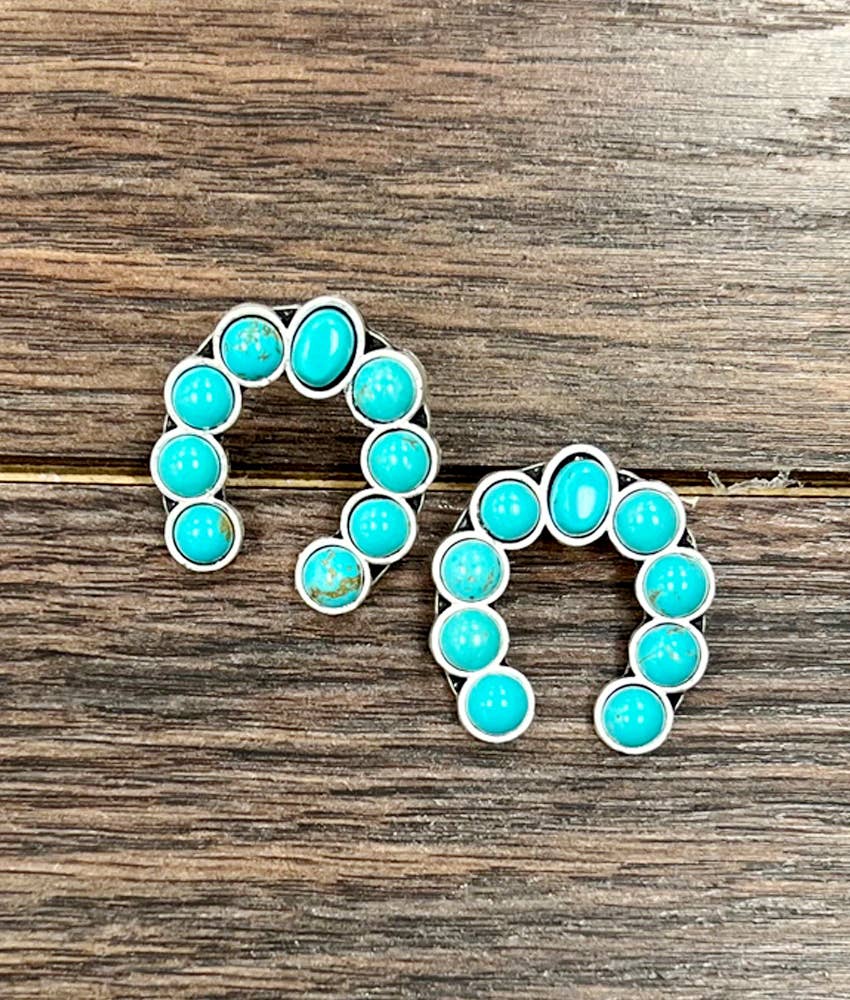 Bangs Squash Turquoise Stud Earrings