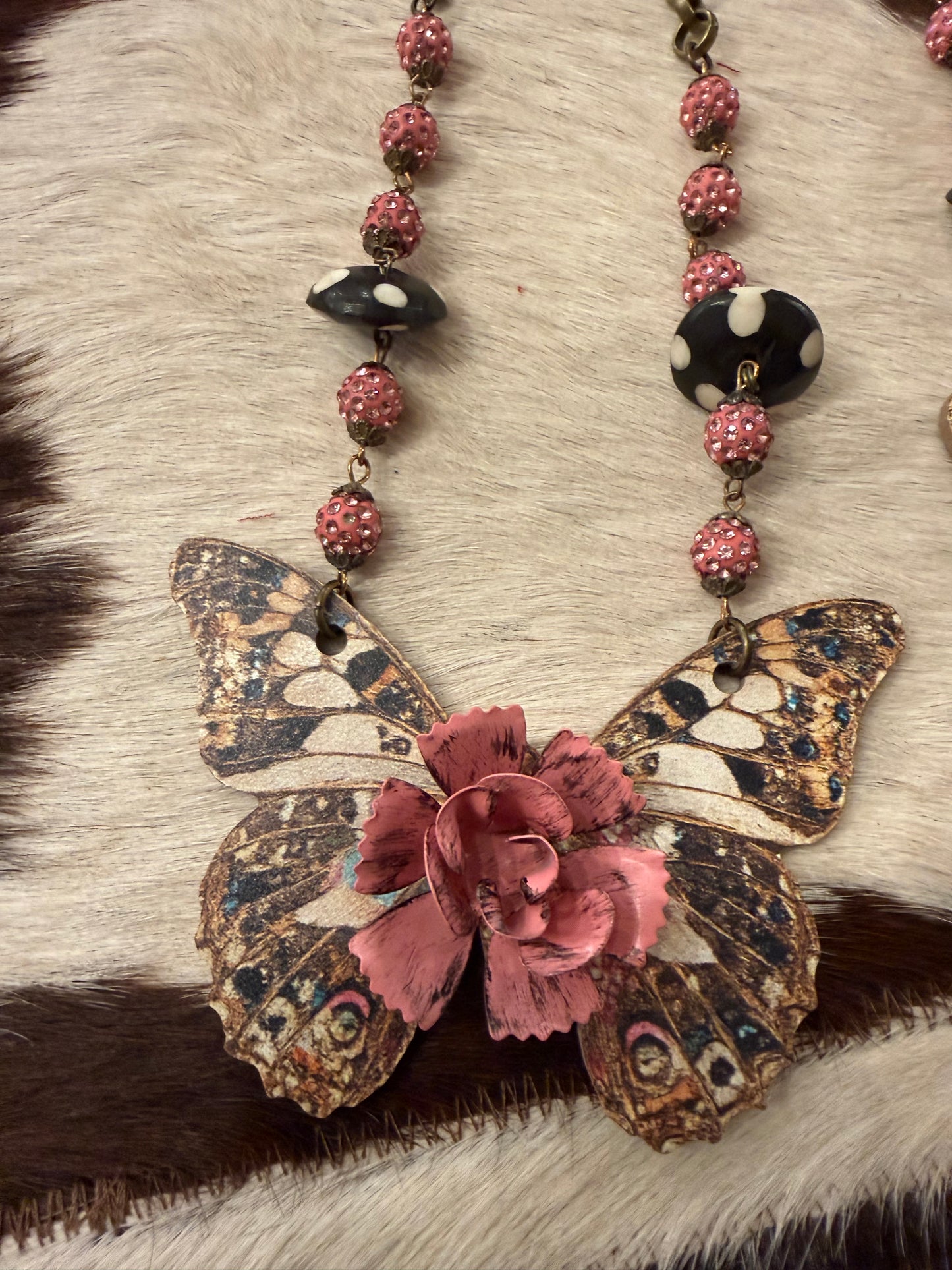 Rosey Butterfly Necklace
