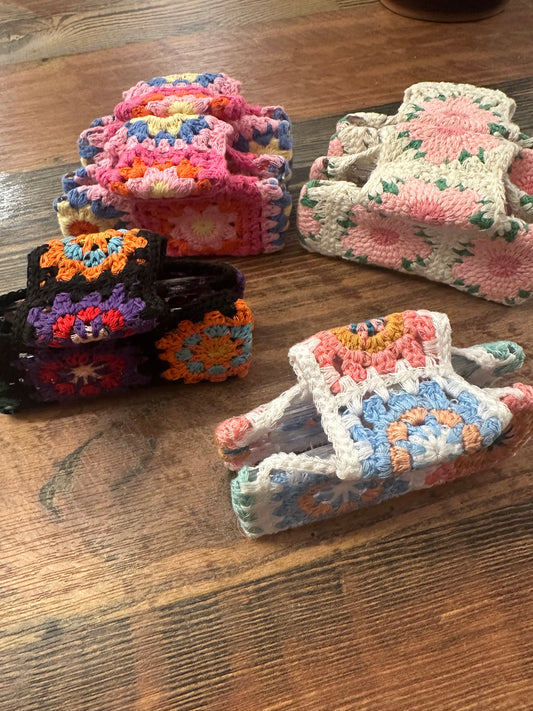 Crocheted Hair Claw Clip