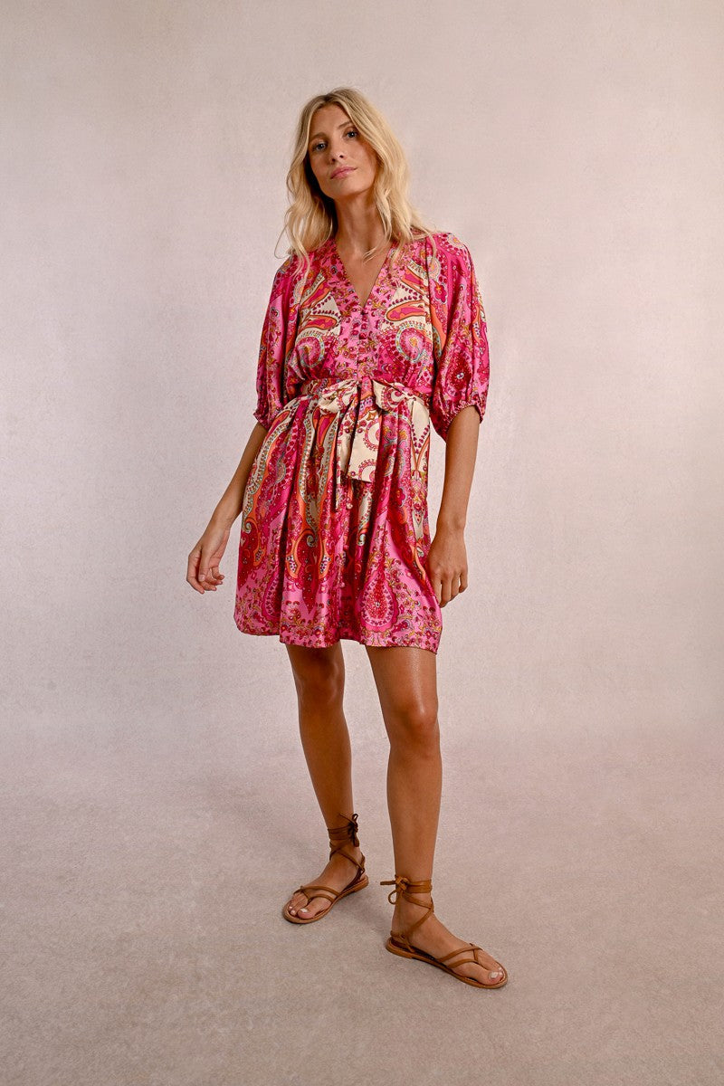 GOLDIE SHORT PRINTED DRESS