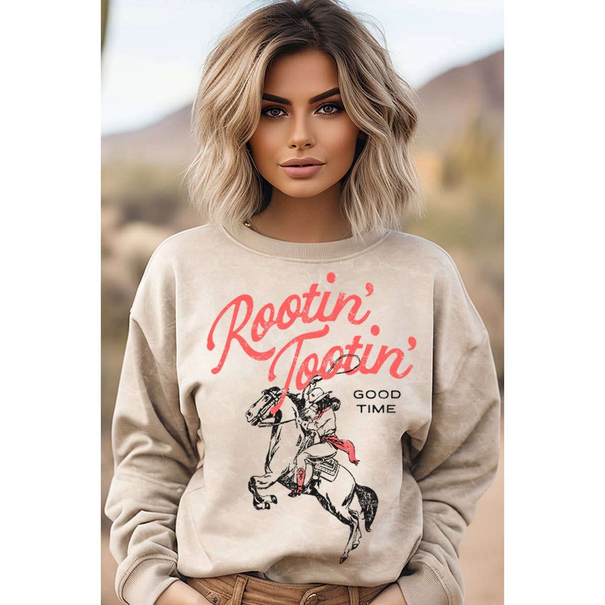 ROOTIN TOOTIN MINERAL GRAPHIC SWEATWHIRT