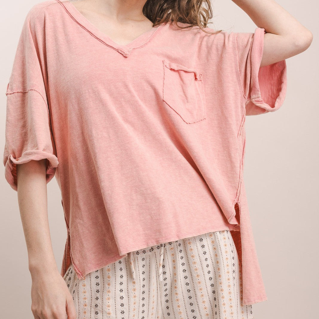 Pink Party V Neck