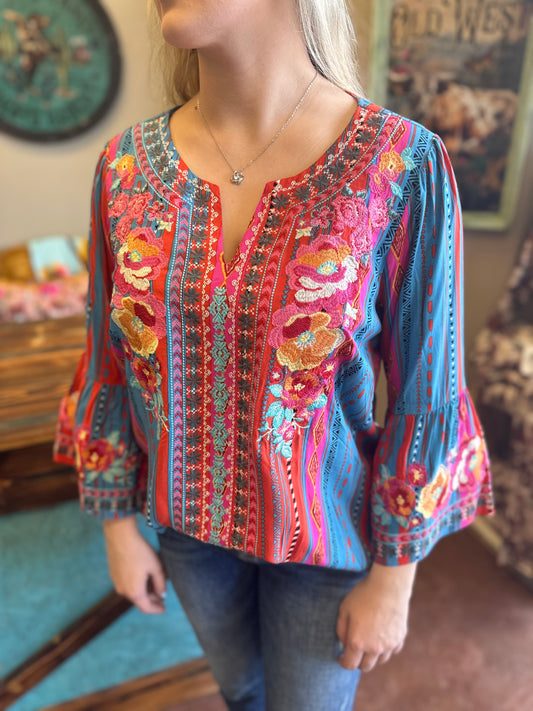 Savanna Jane Red/Pink Top