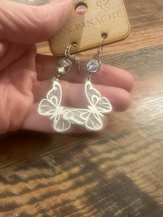 Crystal Butterfly Earrings