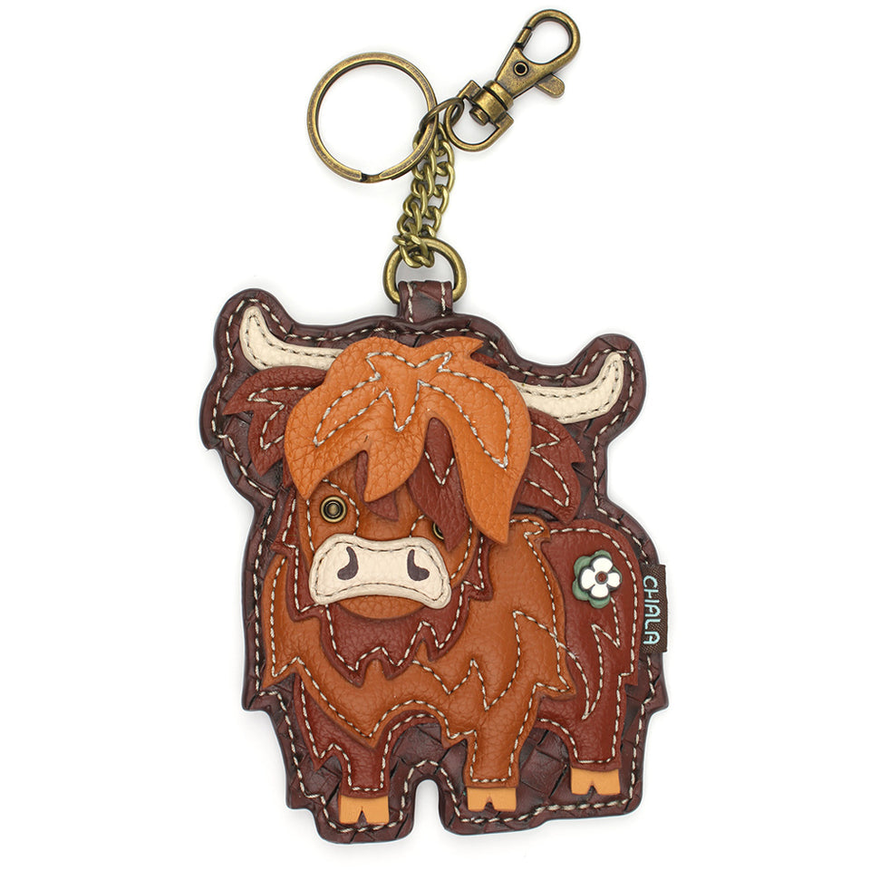 KEY FOB/COIN PURSE -
HIGHLAND COW