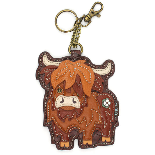 KEY FOB/COIN PURSE -
HIGHLAND COW