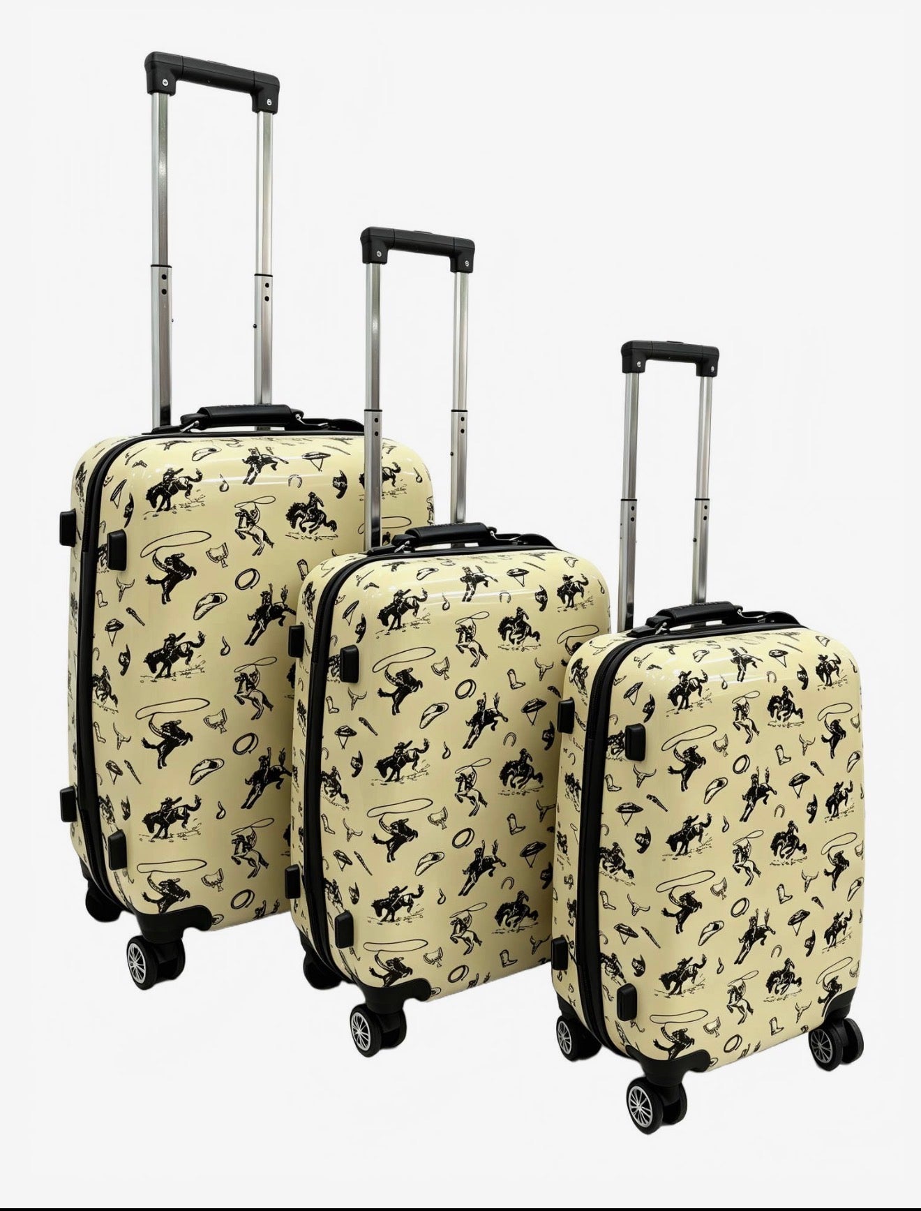 Western Print Luggage Set