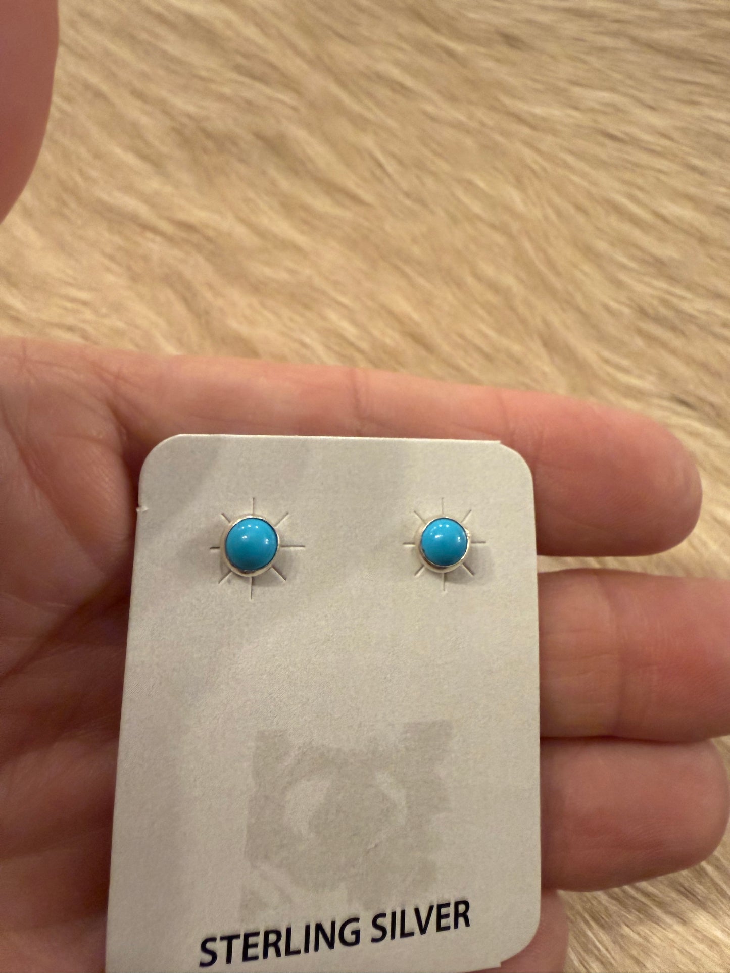 Turquoise Dot Earrings