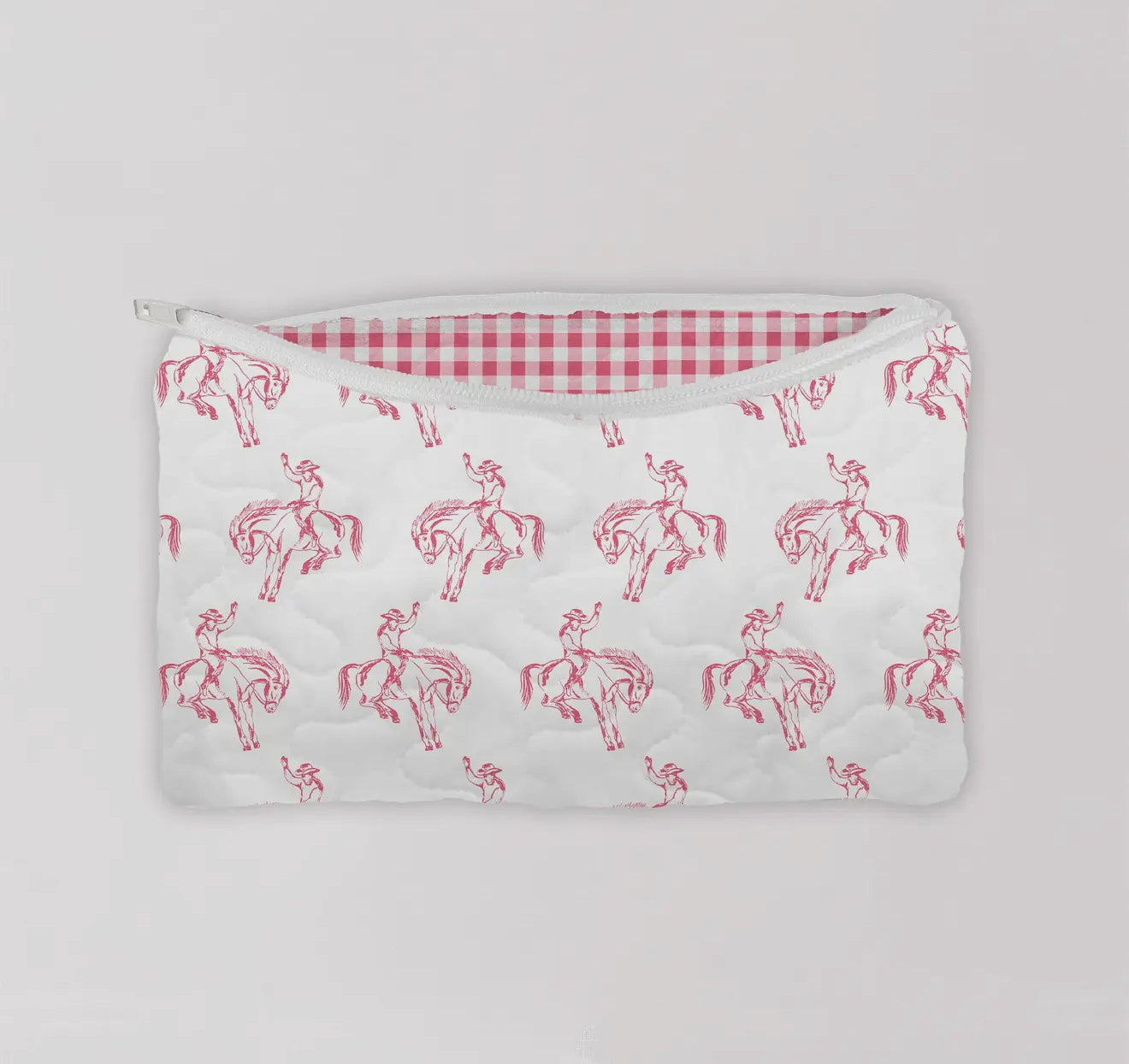 Ida Mae Linen Quilted Makeup Bag